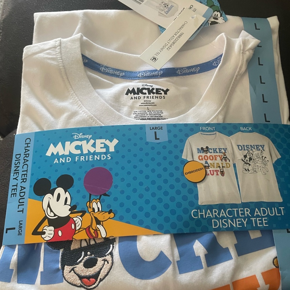 Disney Mickey and Friends White unisex adult T-shirt